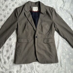 1901 Men's Checkered Blazer - Black and White
